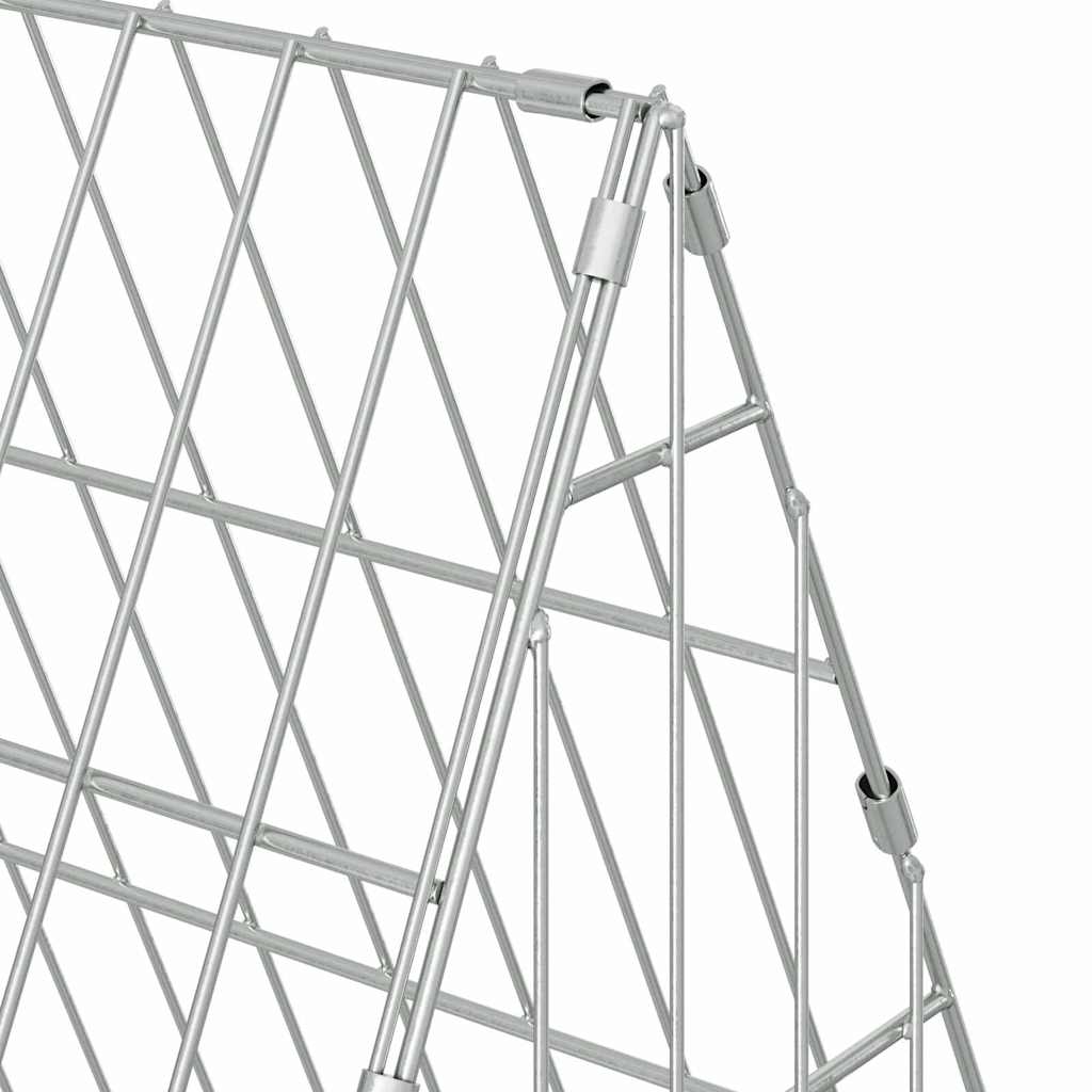 Gabbia per Conigli Argento 650 x 55 x 55 cm Acciaio zincato