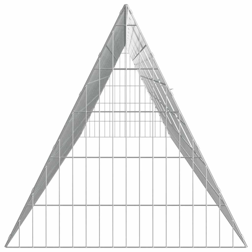 Gabbia per Conigli Argento 650 x 55 x 55 cm Acciaio zincato