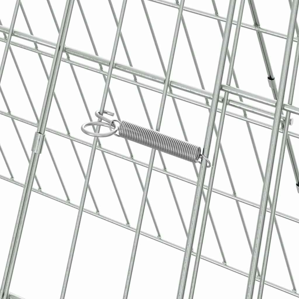 Gabbia per Conigli Argento 650 x 55 x 55 cm Acciaio zincato