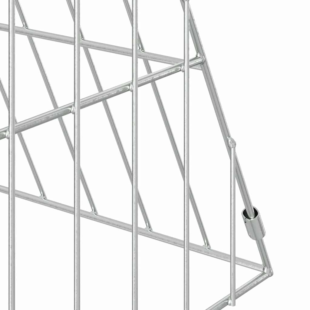 Gabbia per Conigli Argento 650 x 55 x 55 cm Acciaio zincato