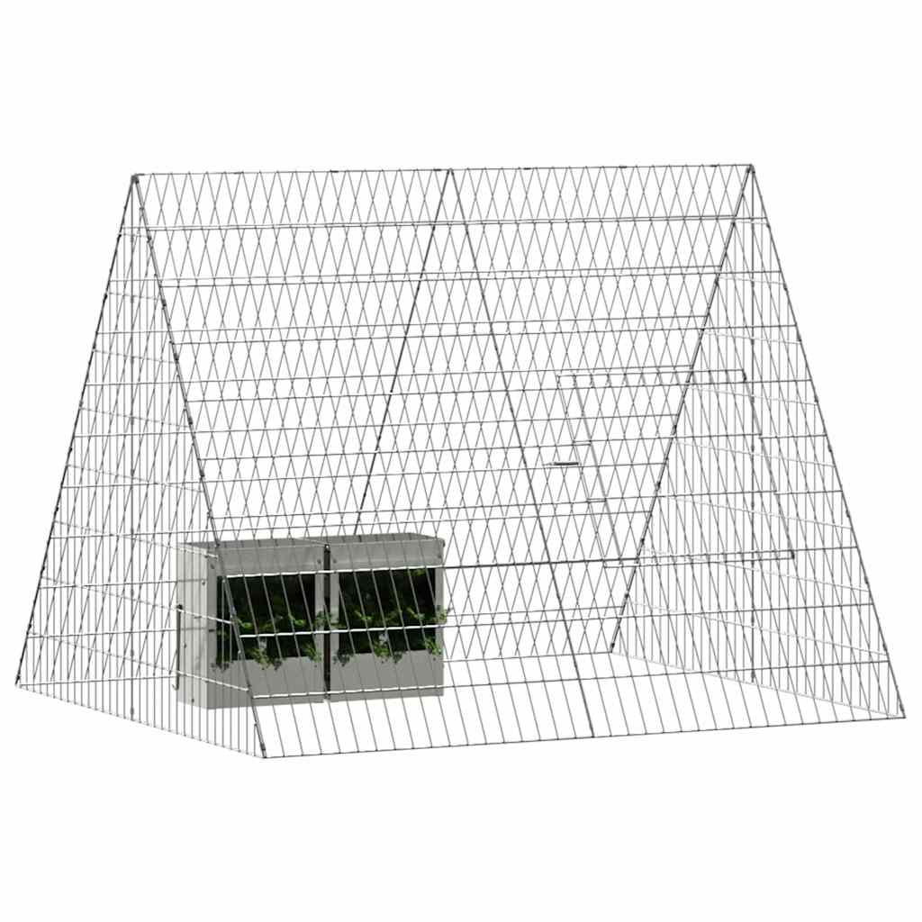 Gabbia per Conigli Argento 110 x 100 x 85 cm Acciaio zincato