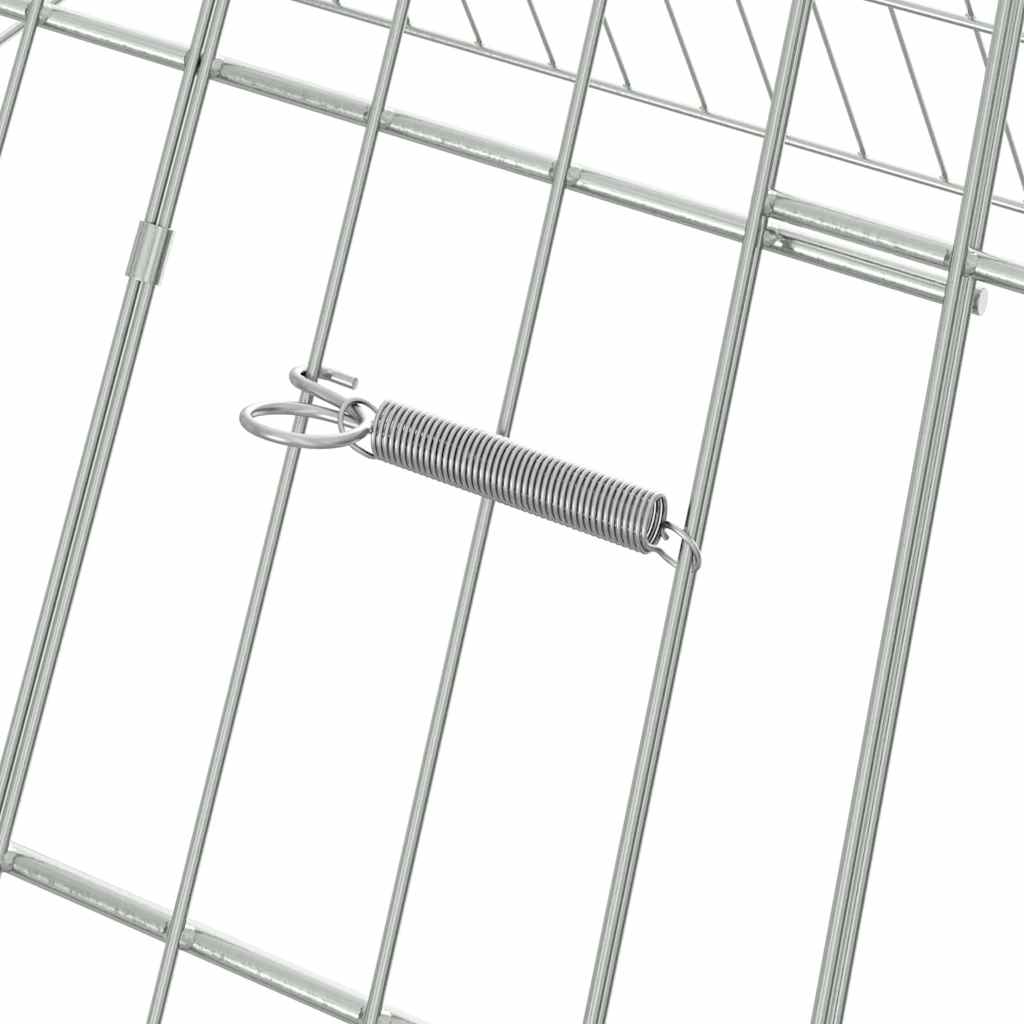 Gabbia per Conigli Argento 110 x 100 x 85 cm Acciaio zincato