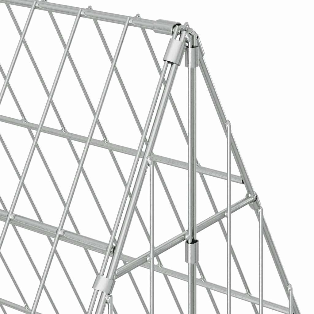 Gabbia per Conigli Argento 650 x 100 x 85 cm Acciaio zincato