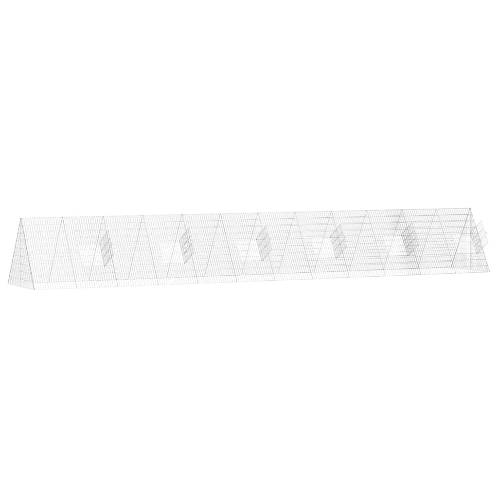 Gabbia per Conigli Argento 650 x 100 x 85 cm Acciaio zincato