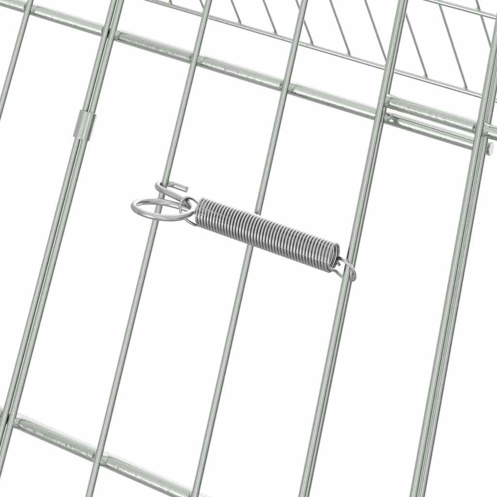 Gabbia per Conigli Argento 650 x 100 x 85 cm Acciaio zincato