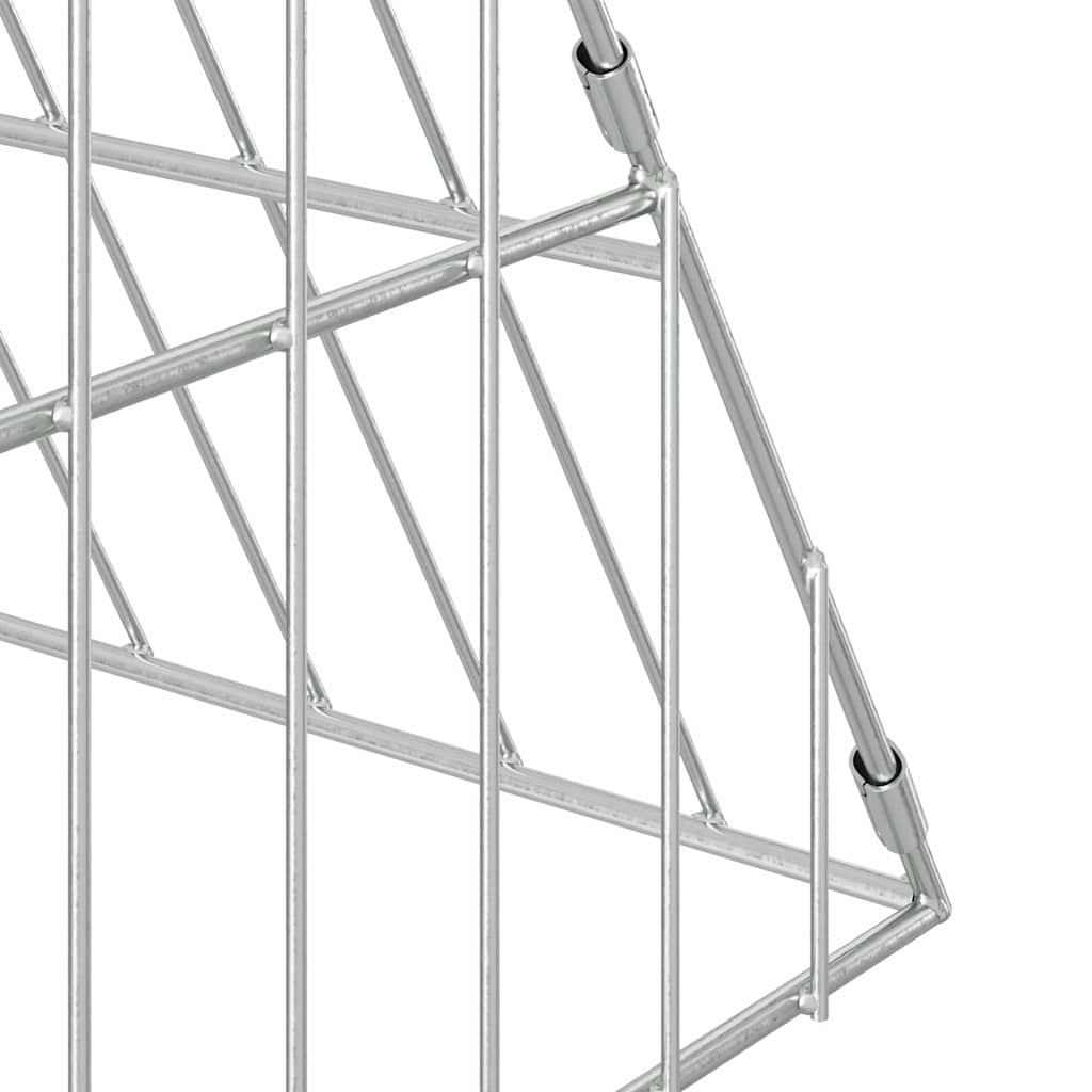 Gabbia per Conigli Argento 650 x 100 x 85 cm Acciaio zincato