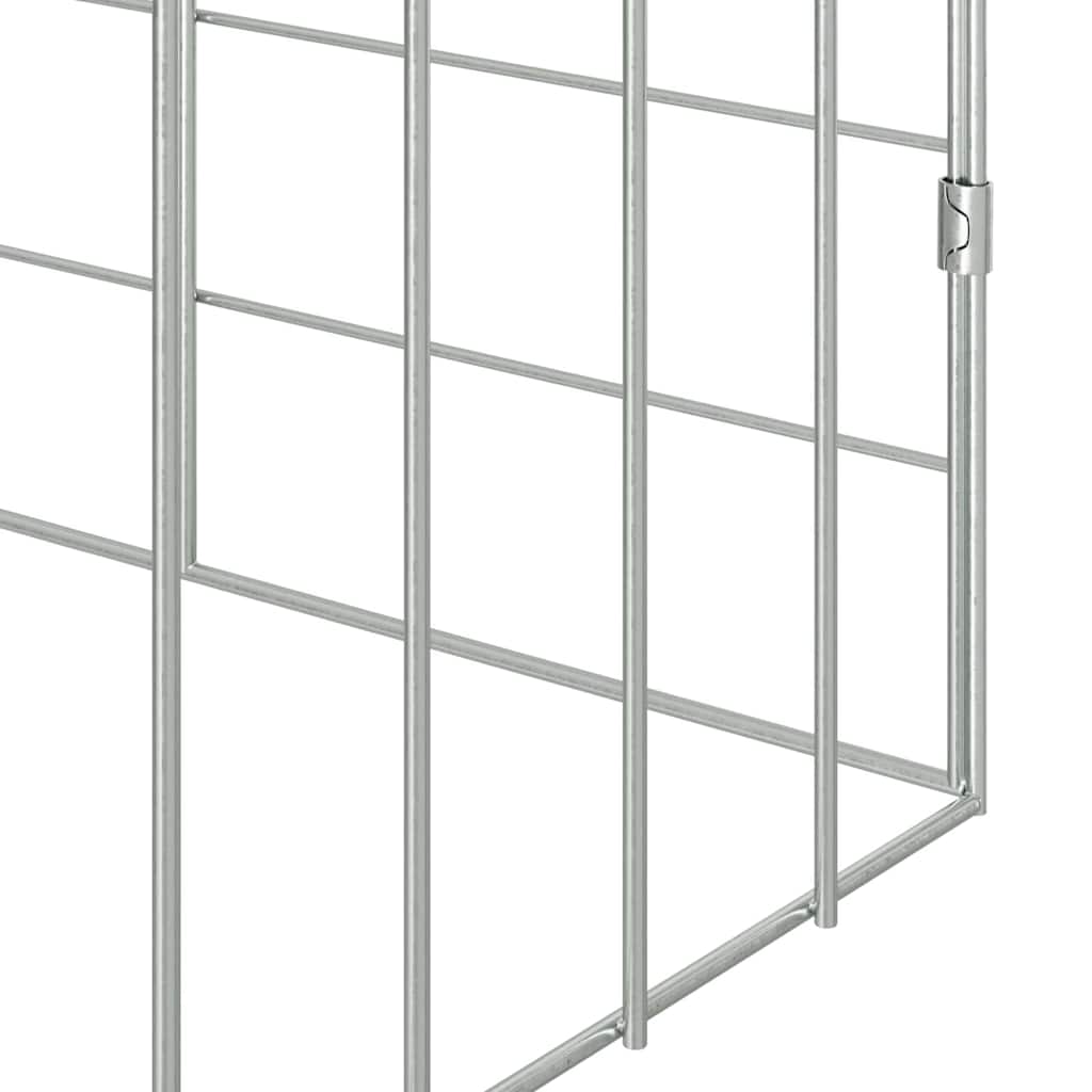 Gabbia per Conigli Argento 100 x 78 x 78 cm Acciaio zincato