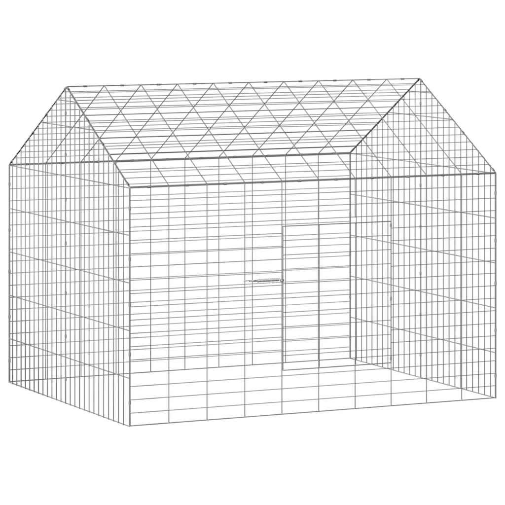 Gabbia per Conigli Argento 100 x 78 x 78 cm Acciaio zincato