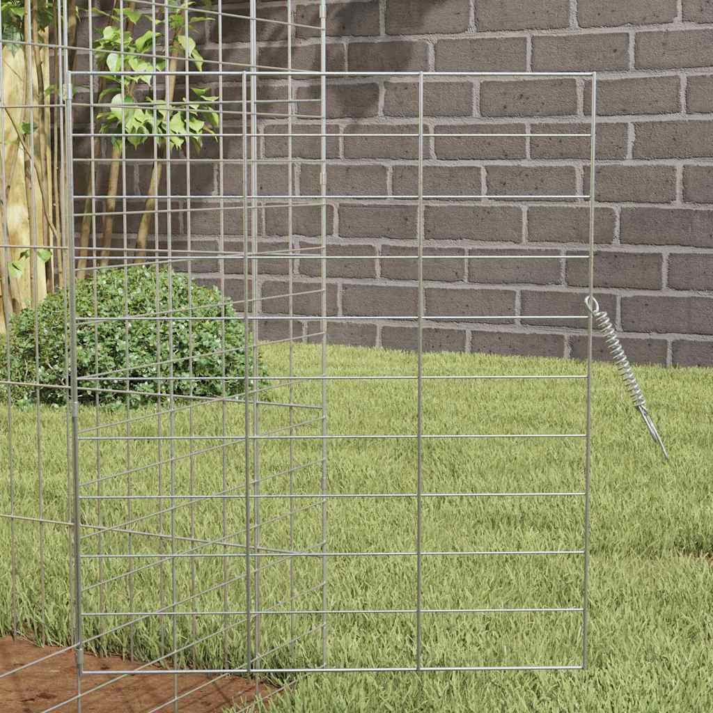 Gabbia per Conigli Argento 100 x 78 x 78 cm Acciaio zincato