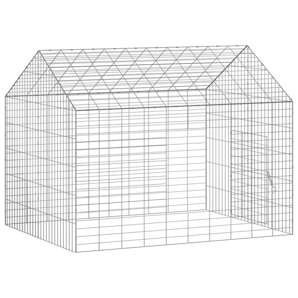 Gabbia per Conigli Argento 100 x 78 x 78 cm Acciaio zincato