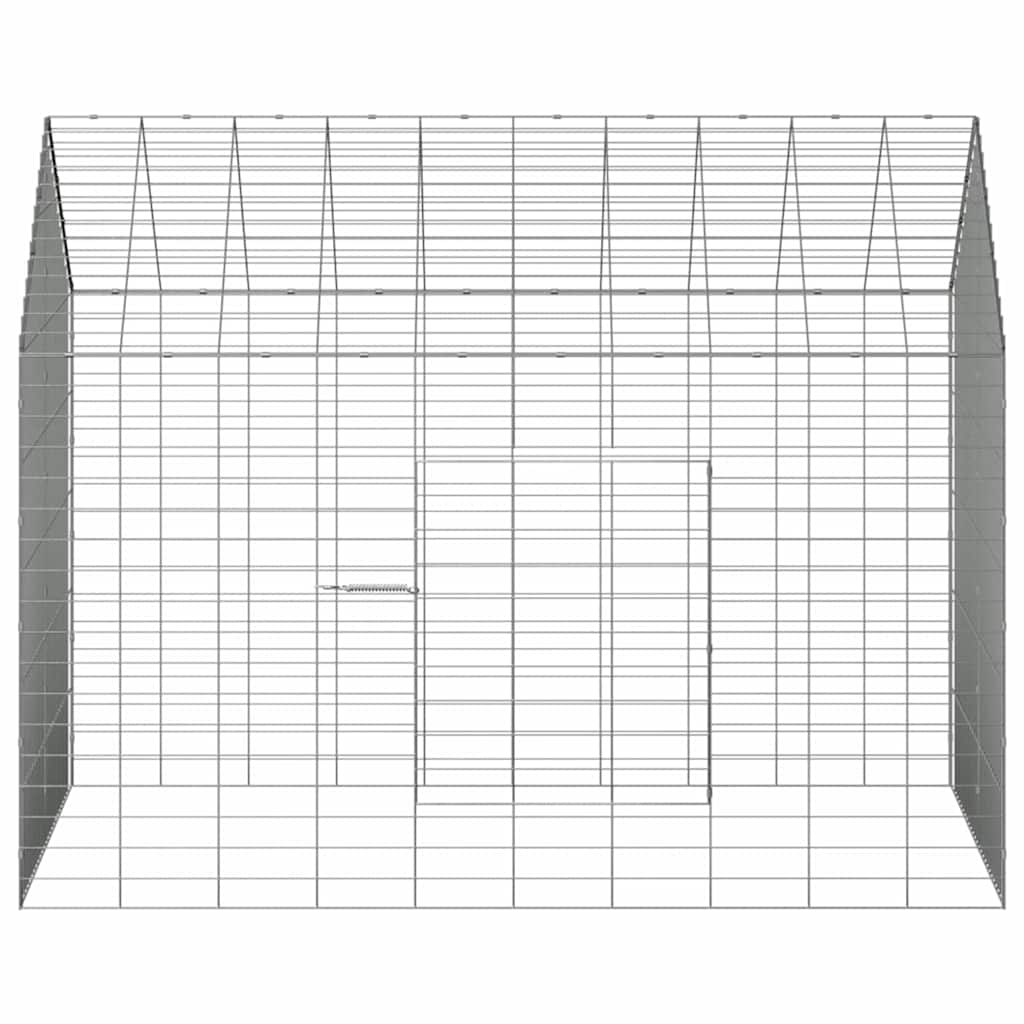 Gabbia per Conigli Argento 100 x 78 x 78 cm Acciaio zincato
