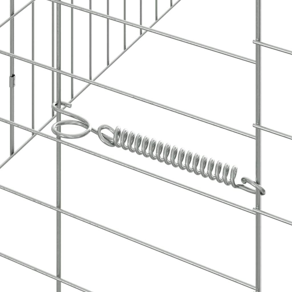 Gabbia per Conigli Argento 100 x 78 x 78 cm Acciaio zincato