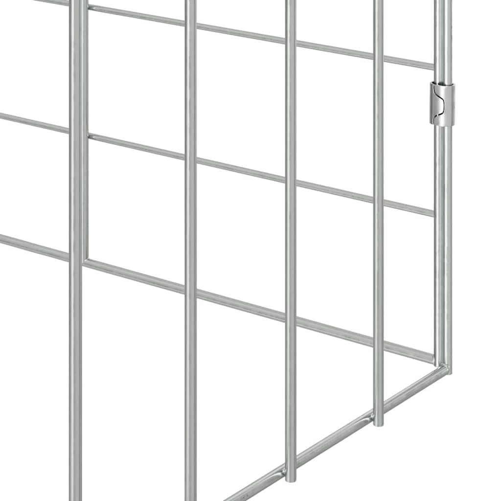 Gabbia per Conigli Argento 200 x 78 x 78 cm Acciaio zincato