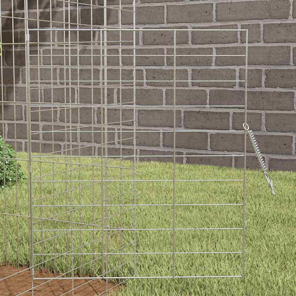 Gabbia per Conigli Argento 200 x 78 x 78 cm Acciaio zincato