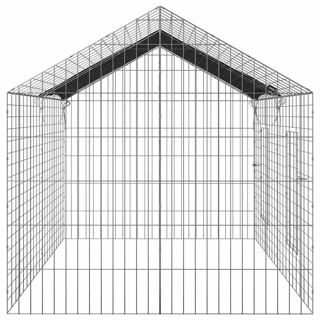 Gabbia per Conigli Argento 200 x 78 x 78 cm Acciaio zincato