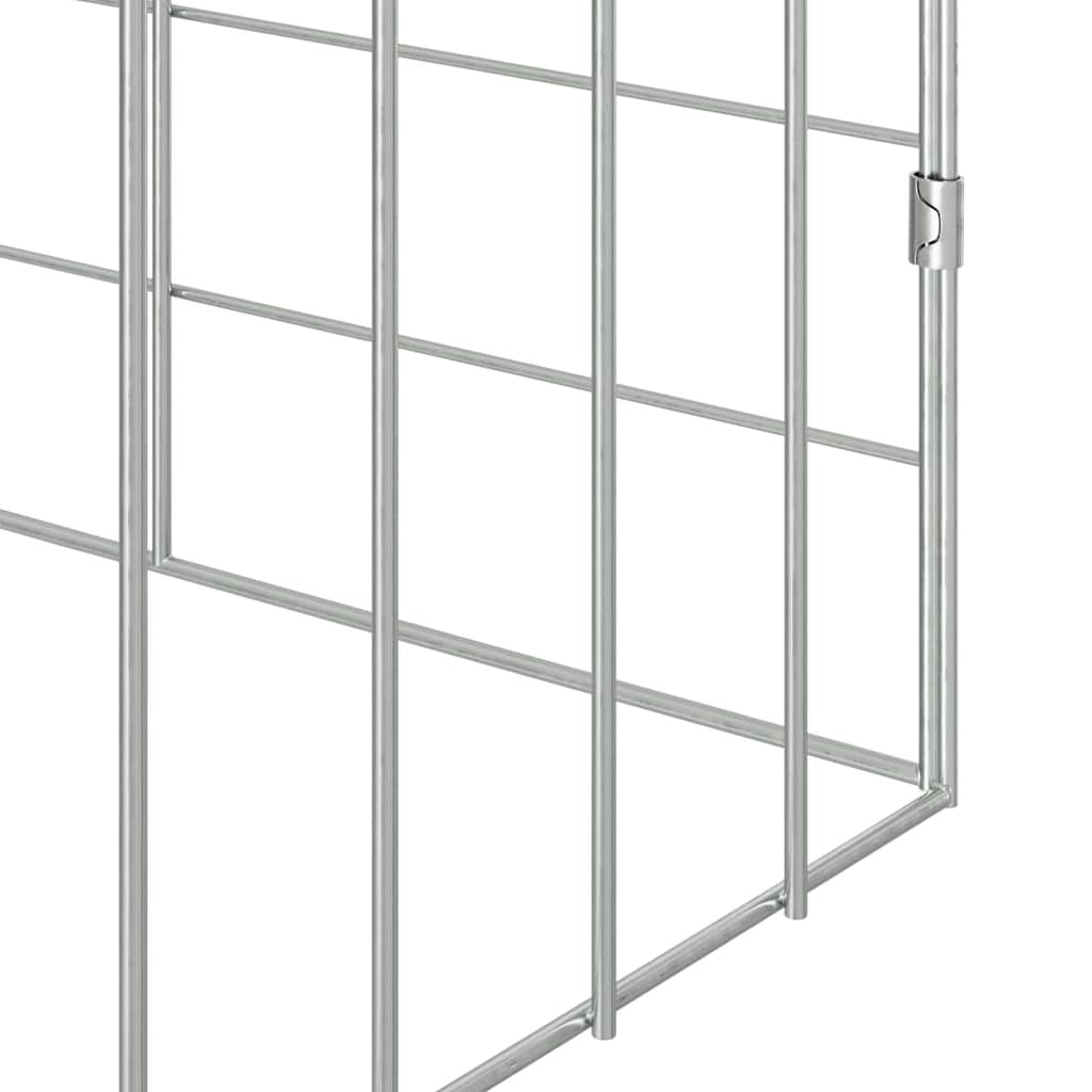 Gabbia per Conigli Argento 400 x 78 x 78 cm Acciaio zincato