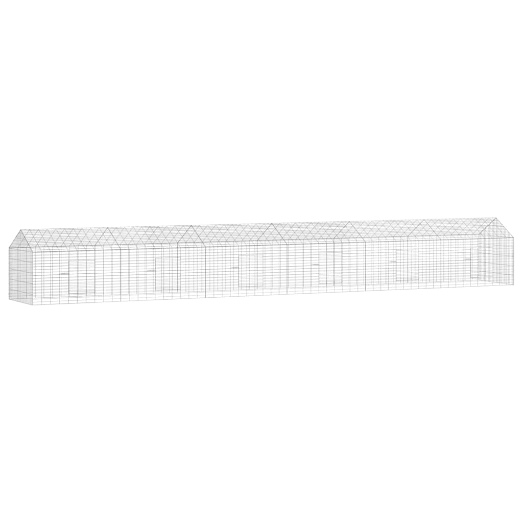 Gabbia per Conigli Argento 600 x 78 x 78 cm Acciaio zincato