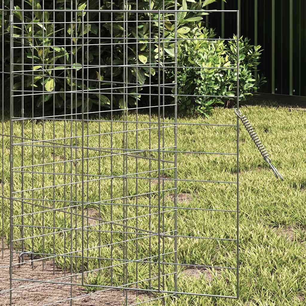 Gabbia per Conigli Argento 600 x 78 x 78 cm Acciaio zincato