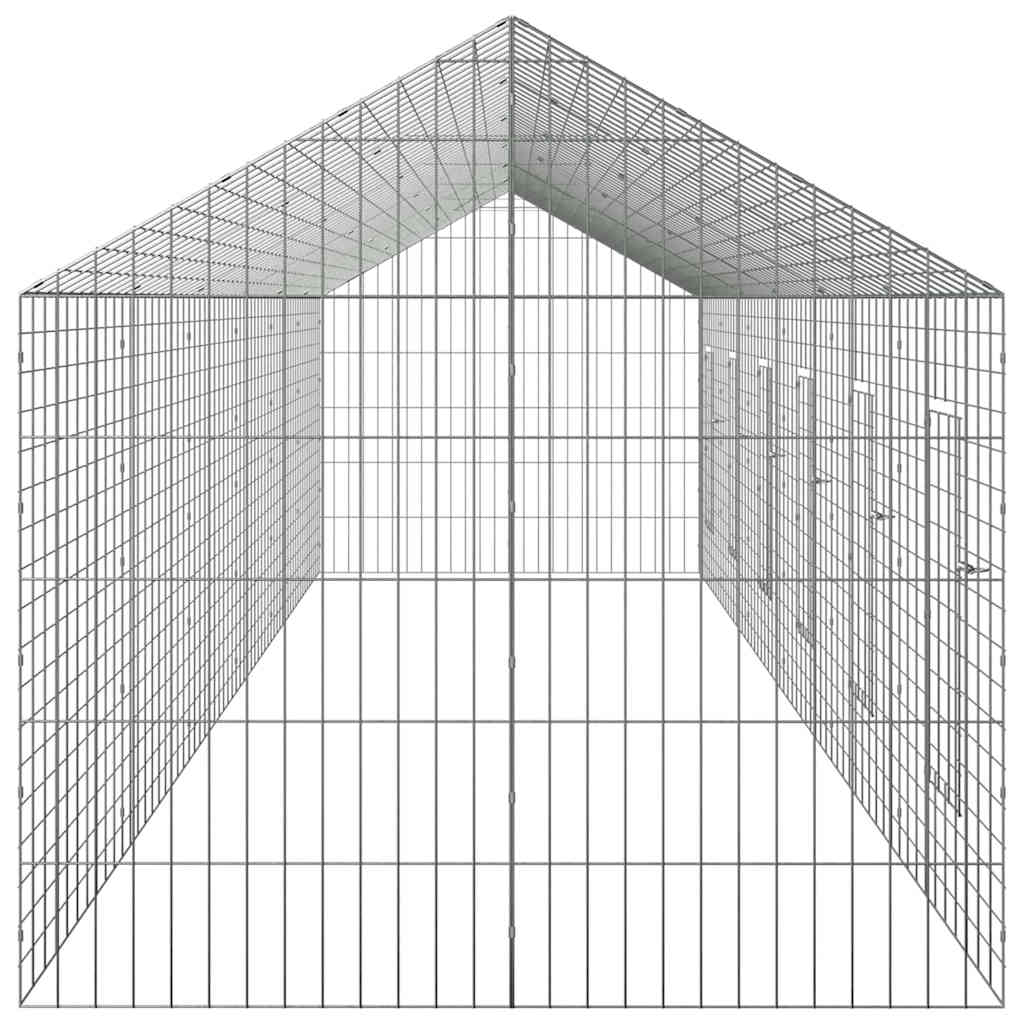 Gabbia per Conigli Argento 600 x 78 x 78 cm Acciaio zincato