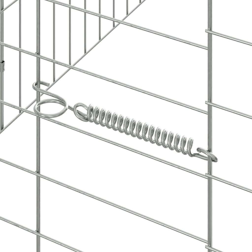 Gabbia per Conigli Argento 600 x 78 x 78 cm Acciaio zincato