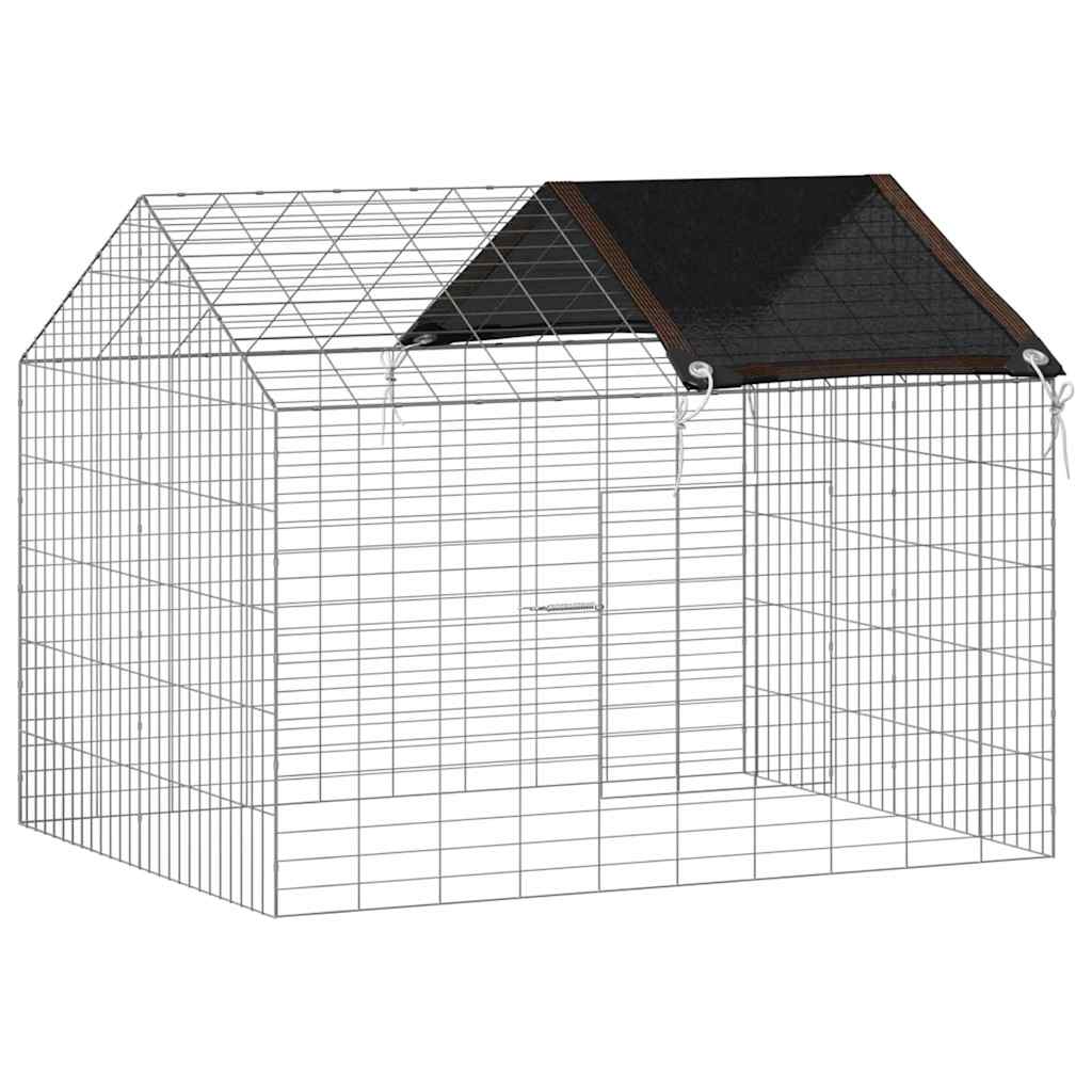Gabbia per Conigli Argento 100 x 78 x 78 cm Acciaio zincato