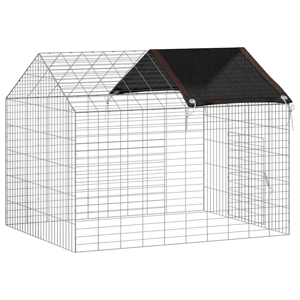 Gabbia per Conigli Argento 100 x 78 x 78 cm Acciaio zincato