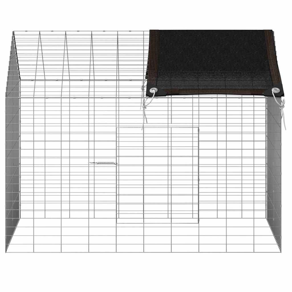 Gabbia per Conigli Argento 100 x 78 x 78 cm Acciaio zincato