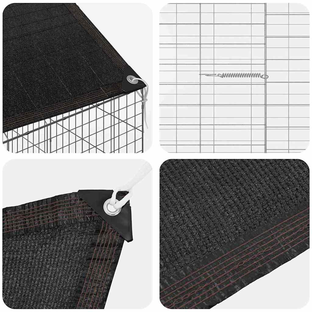 Gabbia per Conigli Argento 200 x 78 x 78 cm Acciaio zincato