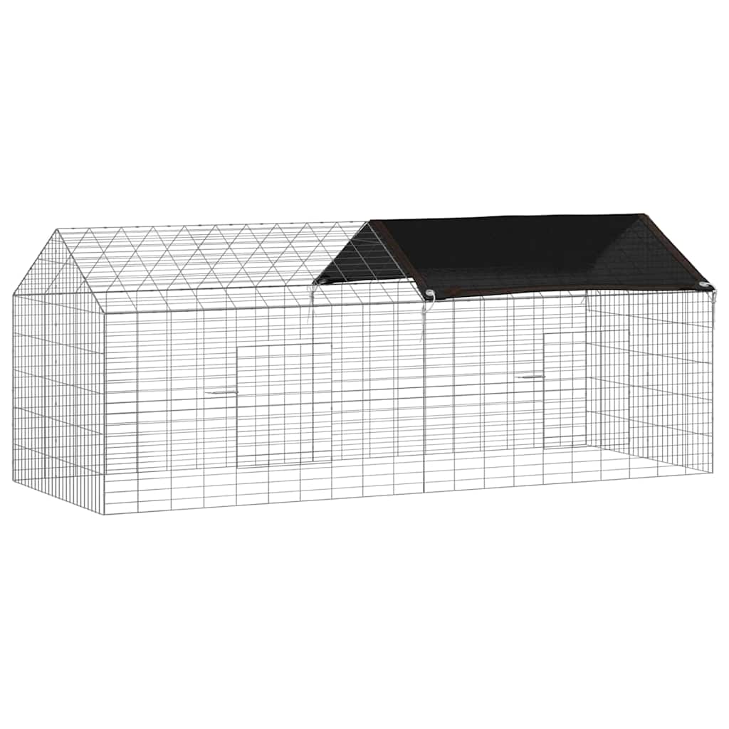Gabbia per Conigli Argento 200 x 78 x 78 cm Acciaio zincato