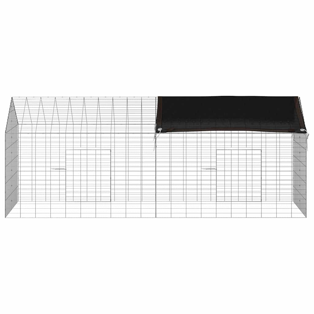 Gabbia per Conigli Argento 200 x 78 x 78 cm Acciaio zincato