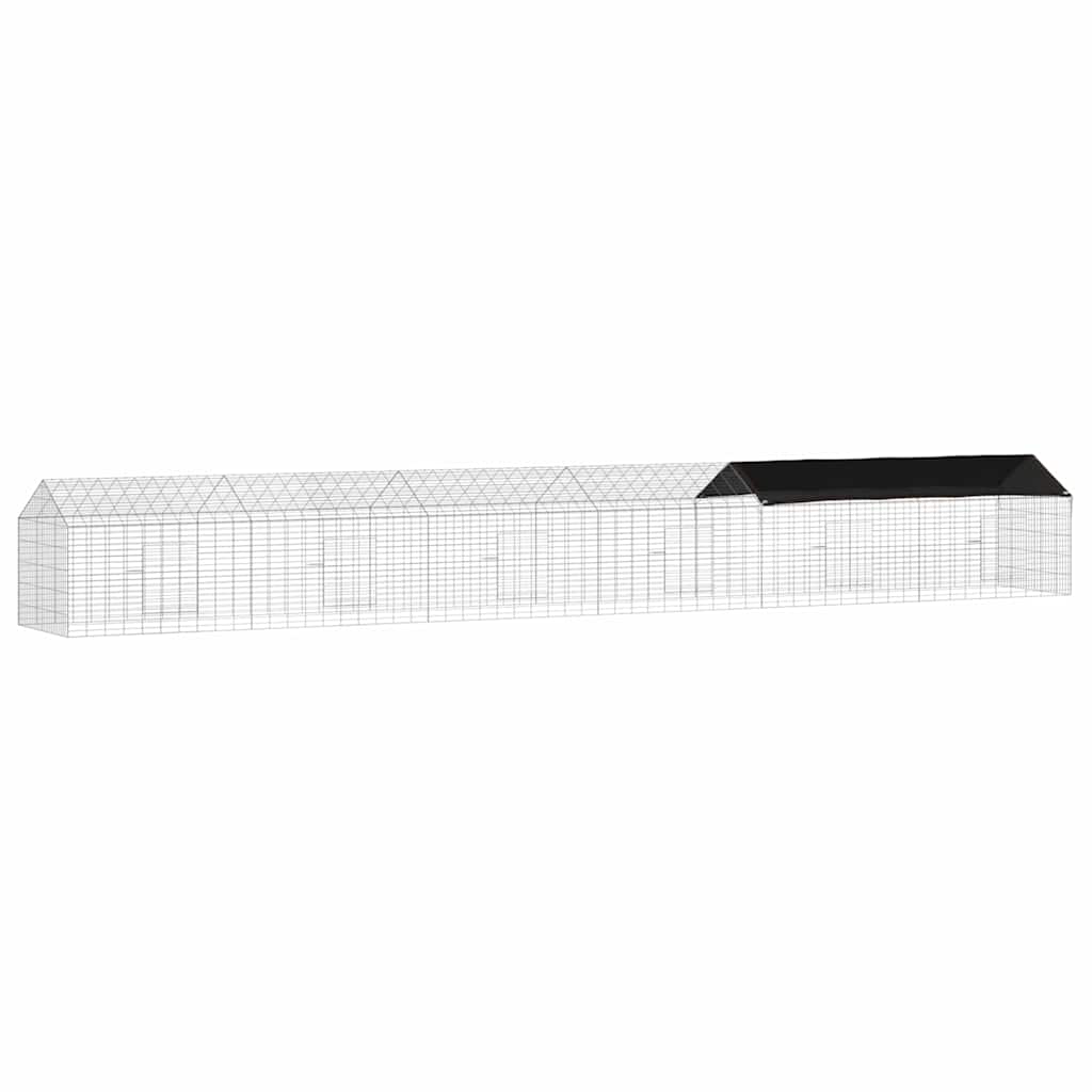 Gabbia per Conigli Argento 600 x 78 x 78 cm Acciaio zincato