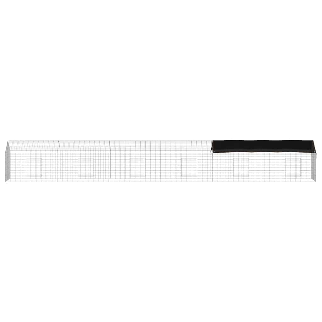 Gabbia per Conigli Argento 600 x 78 x 78 cm Acciaio zincato