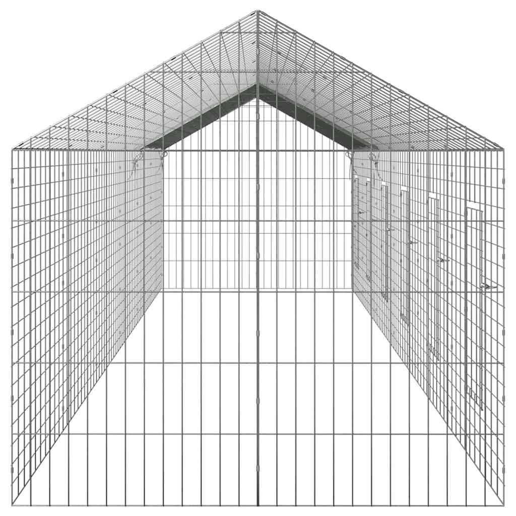 Gabbia per Conigli Argento 600 x 78 x 78 cm Acciaio zincato