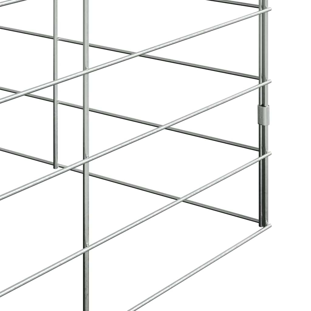 Gabbia per Conigli Argento 100 x 100 x 210 cm Acciaio zincato