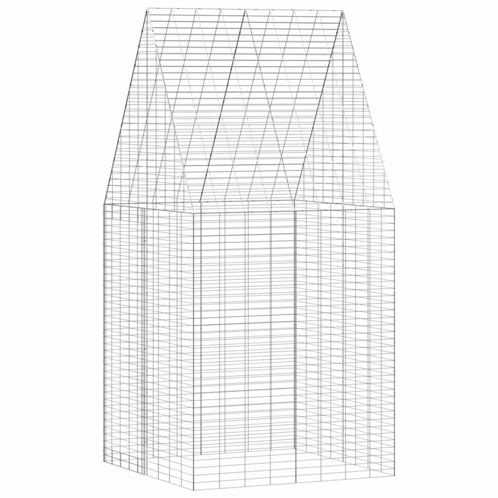 Gabbia per Conigli Argento 100 x 100 x 210 cm Acciaio zincato