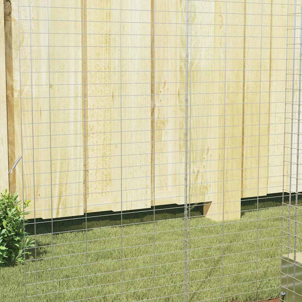 Gabbia per Conigli Argento 100 x 100 x 210 cm Acciaio zincato