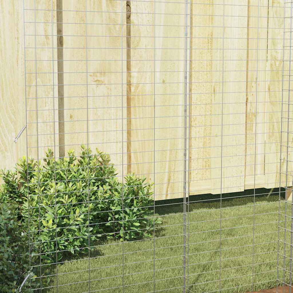 Gabbia per Conigli Argento 200 x 100 x 210 cm Acciaio zincato
