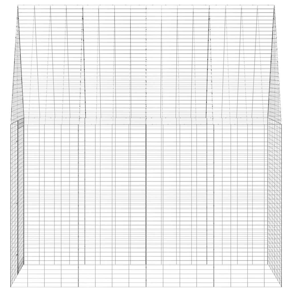 Gabbia per Conigli Argento 200 x 100 x 210 cm Acciaio zincato