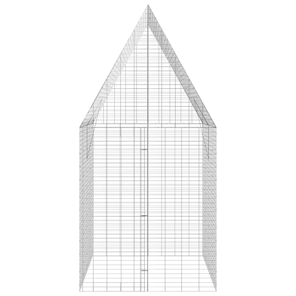Gabbia per Conigli Argento 200 x 100 x 210 cm Acciaio zincato