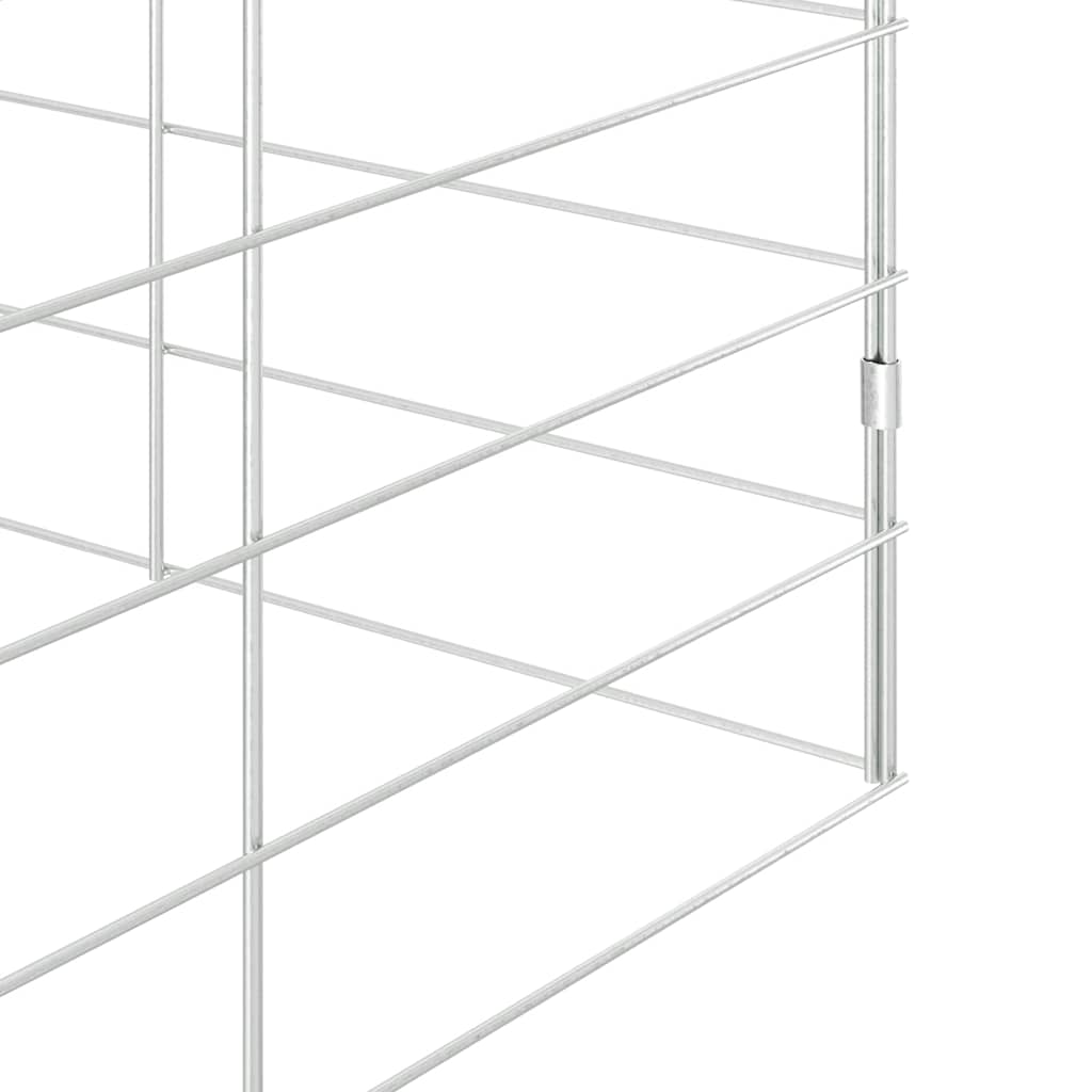 Gabbia per Conigli Argento 300 x 100 x 210 cm Acciaio zincato