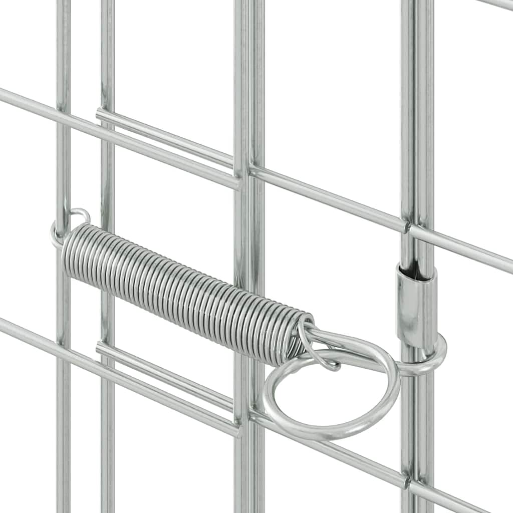 Gabbia per Conigli Argento 300 x 100 x 210 cm Acciaio zincato