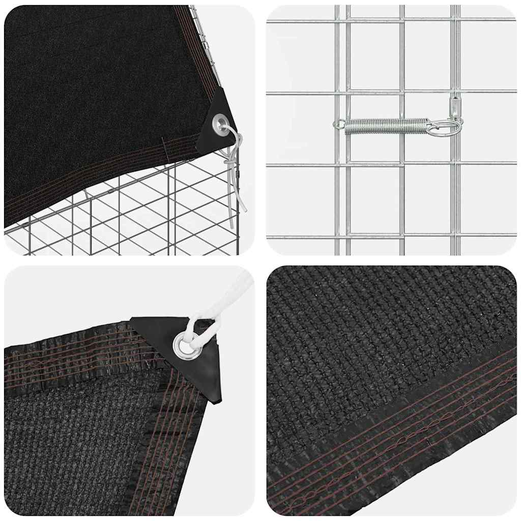 Gabbia per Conigli Argento 100 x 100 x 210 cm Acciaio zincato