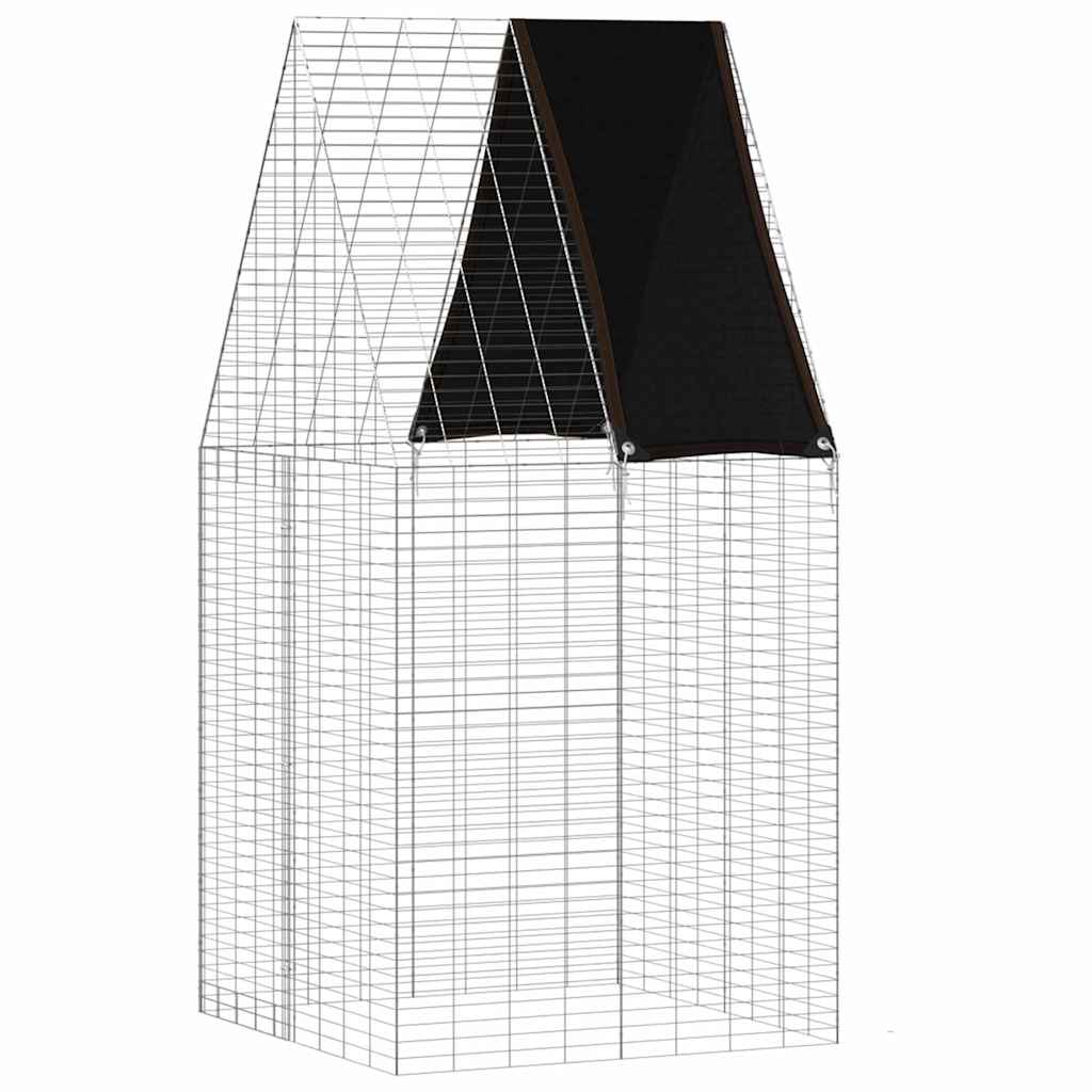 Gabbia per Conigli Argento 100 x 100 x 210 cm Acciaio zincato