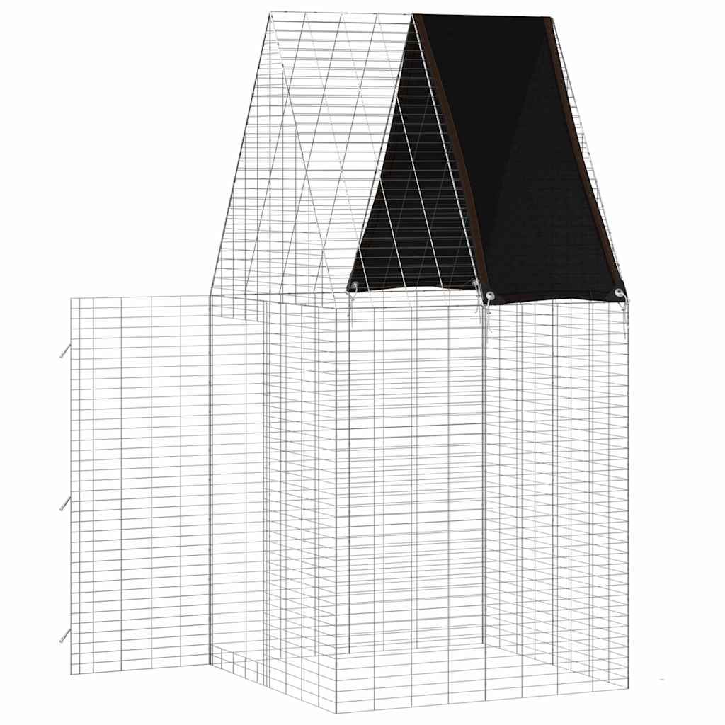 Gabbia per Conigli Argento 100 x 100 x 210 cm Acciaio zincato