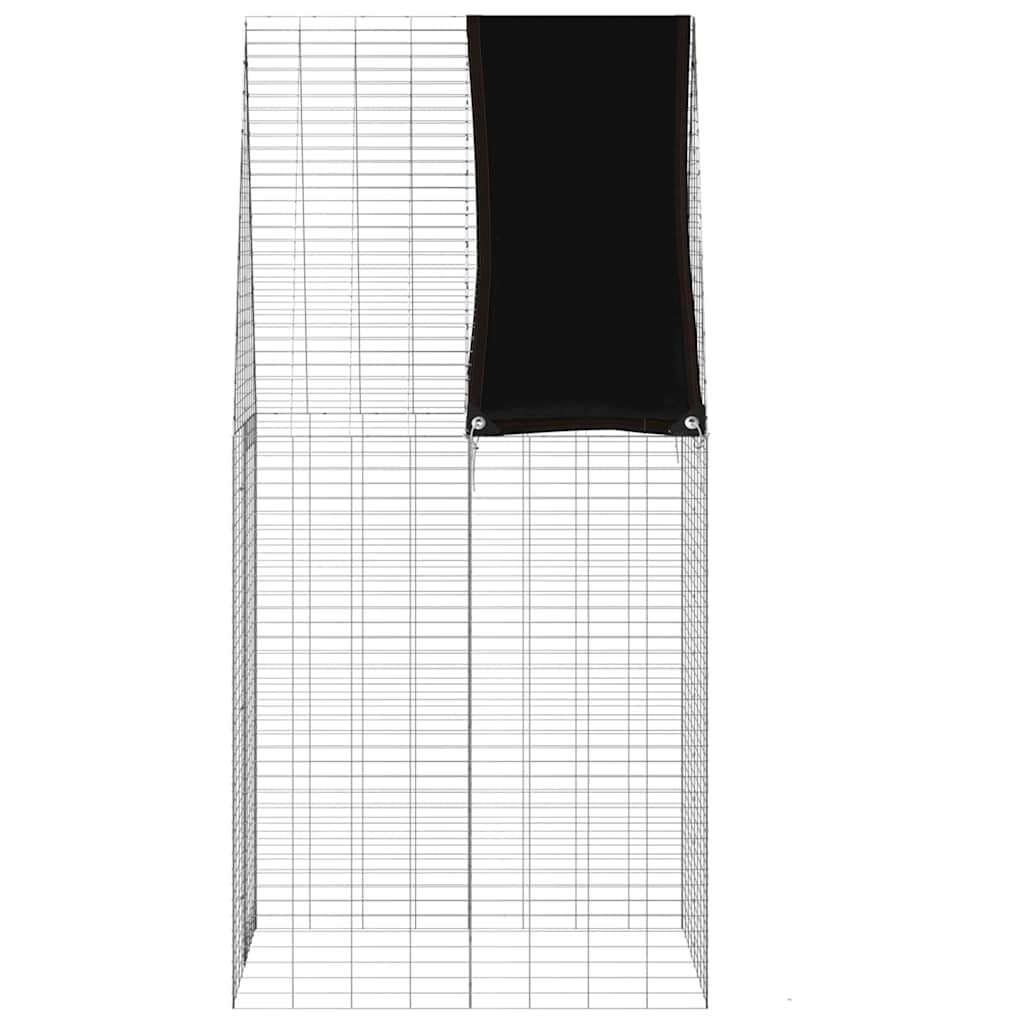 Gabbia per Conigli Argento 100 x 100 x 210 cm Acciaio zincato