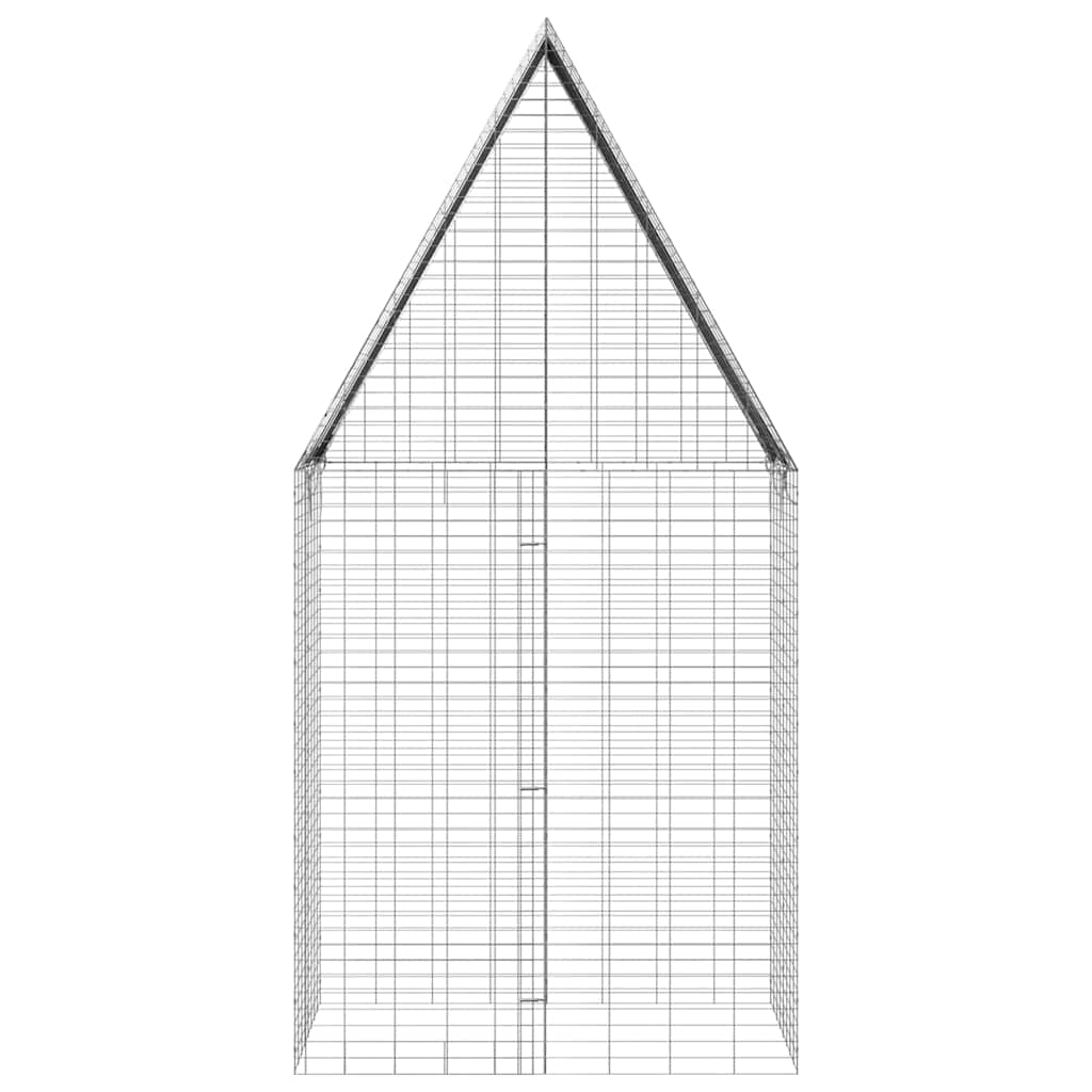 Gabbia per Conigli Argento 100 x 100 x 210 cm Acciaio zincato