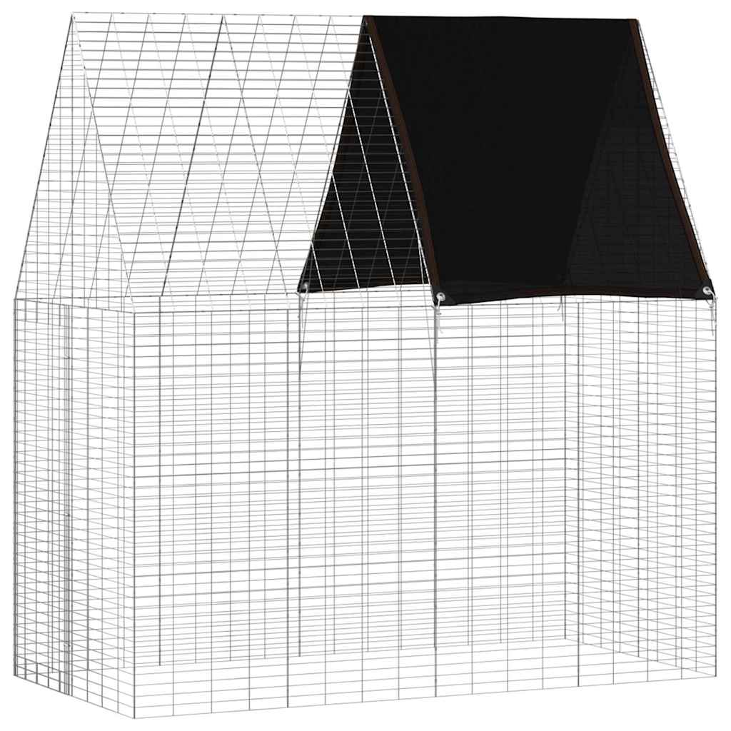 Gabbia per Conigli Argento 200 x 100 x 210 cm Acciaio zincato