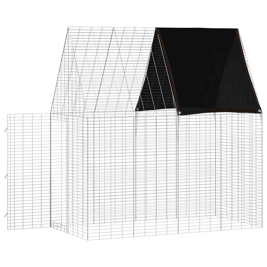 Gabbia per Conigli Argento 200 x 100 x 210 cm Acciaio zincato
