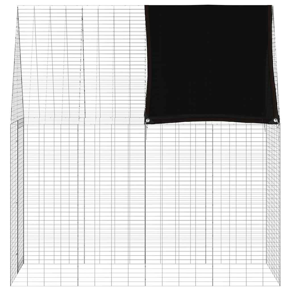 Gabbia per Conigli Argento 200 x 100 x 210 cm Acciaio zincato