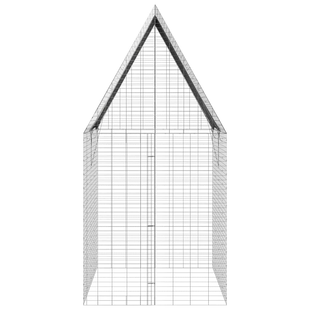 Gabbia per Conigli Argento 200 x 100 x 210 cm Acciaio zincato